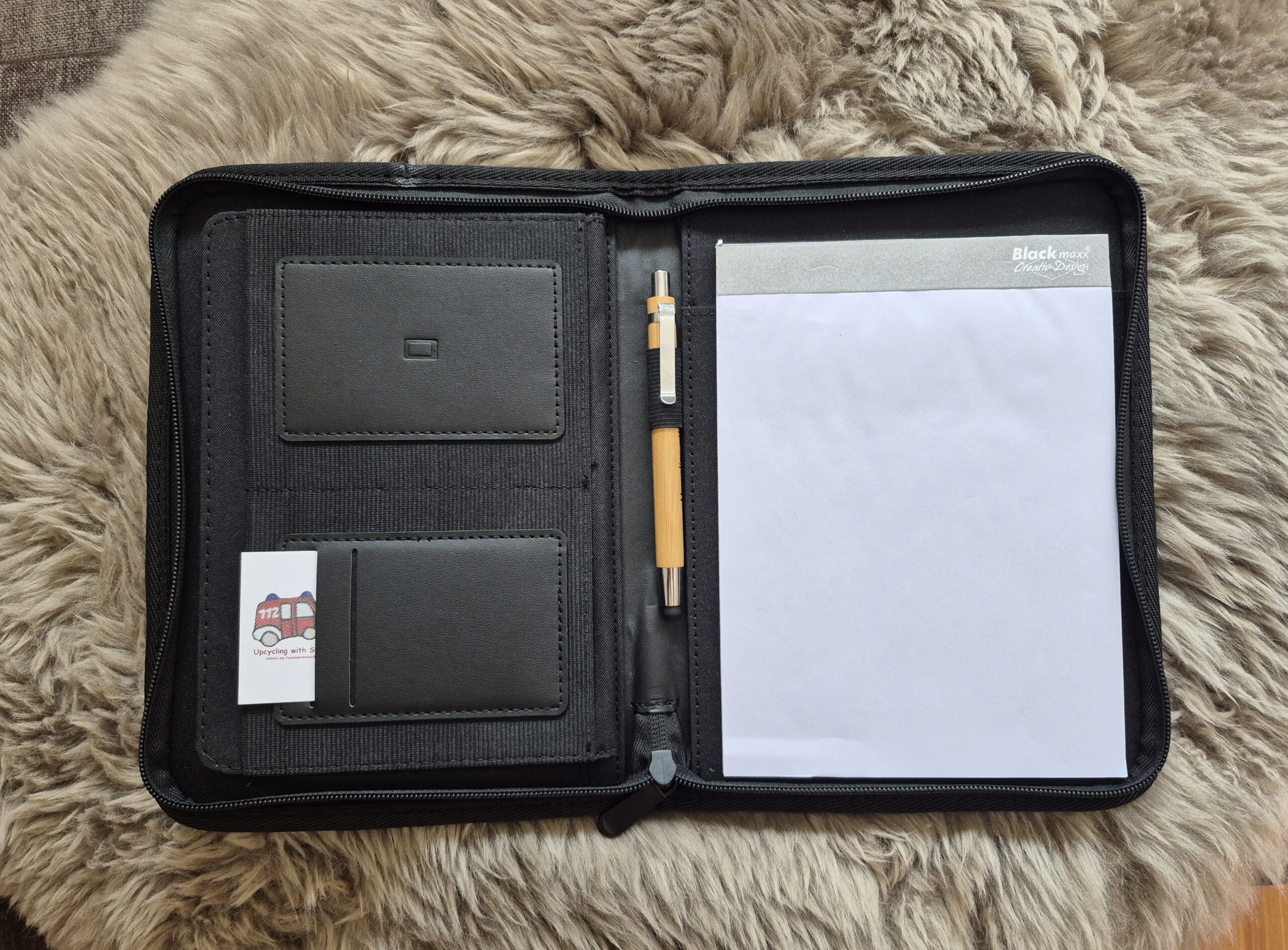 Schreibmappe A5 mit RV Gelb Orange Gelb