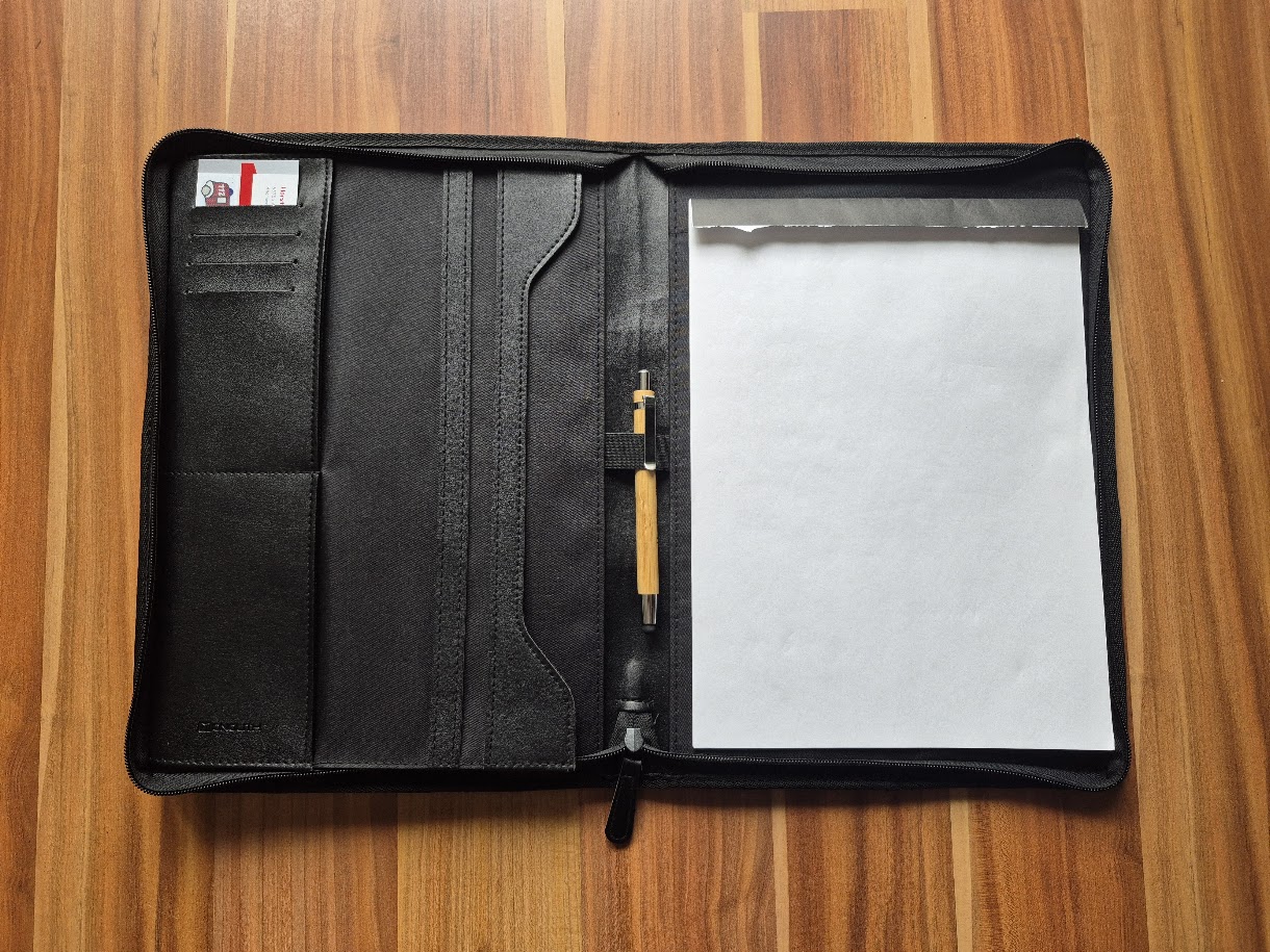 Schulungsmappe A4 mit RV gelb weiß